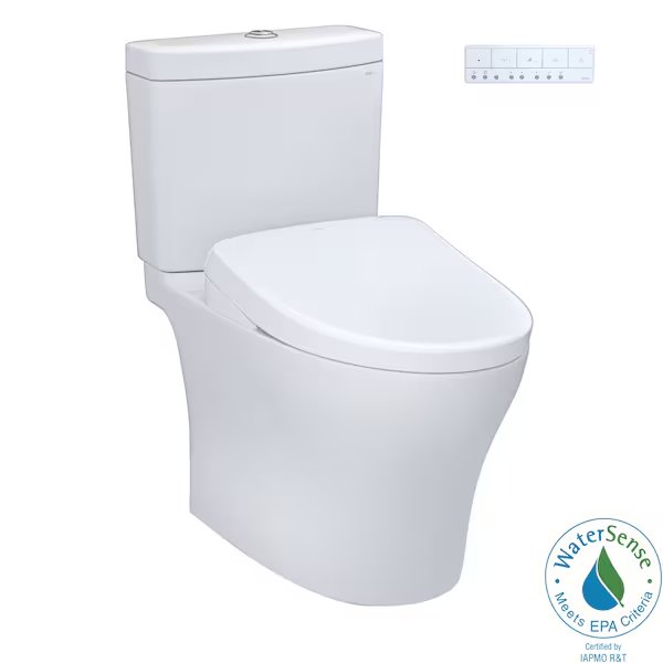 Aquia IV Dual Flush Two Piece Elongated Toilet, Dynamax Tornado Auto Flush, Toto, Mfr#: MW4464736CEMGNA#01